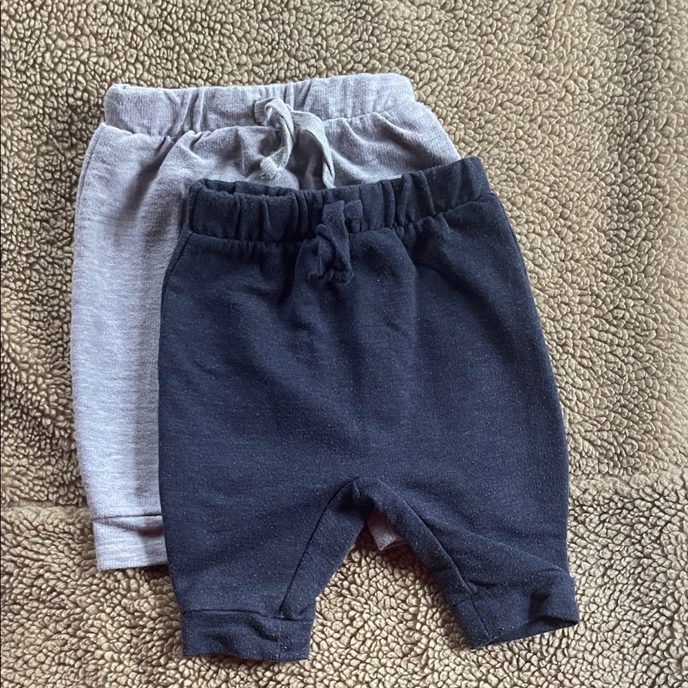 Set of Two Baby Jogger Pants - Gray and Navy